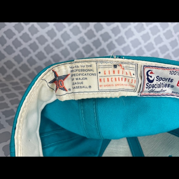 90’s Florida Marlins Wool Fitted (6 3/4) Vintage MLB Pro ball cap baseball - Picture 8 of 9